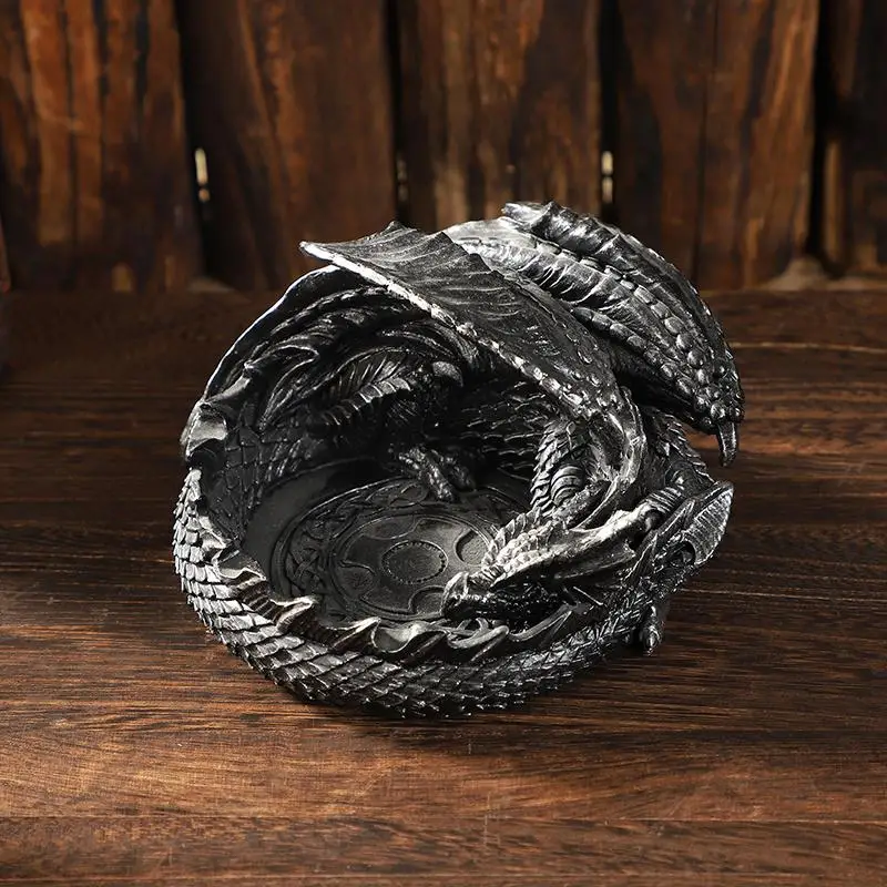 Stylish Dragon Pattern Resin Ornament - Portable, Durable, Cute and Festive Home Decor