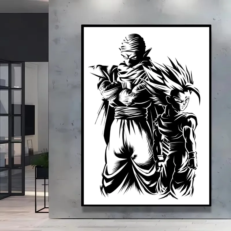 Japanese Classic Anime Dragon Ball Poster Goku Vegeta Spray Printing High Quality Art Waterproof Canvas Painting Friends Gifts - view 6