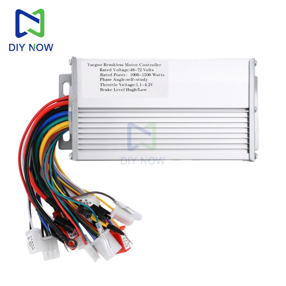 Dc Motor Speed Regulation Intelligent Dual Mode Drive Electric Vehicle Brushless Controller 48V 60V 64V 72V 1000W-1500W