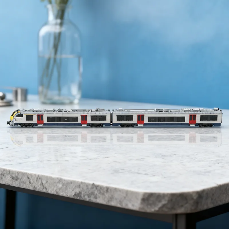 

7136 деталей MOC: Модель городского поезда Siemens Desiro класса 08 (Бельгия), конструктор, архитектурные игрушки, рождественские подарки, развивающие игрушки для детей
