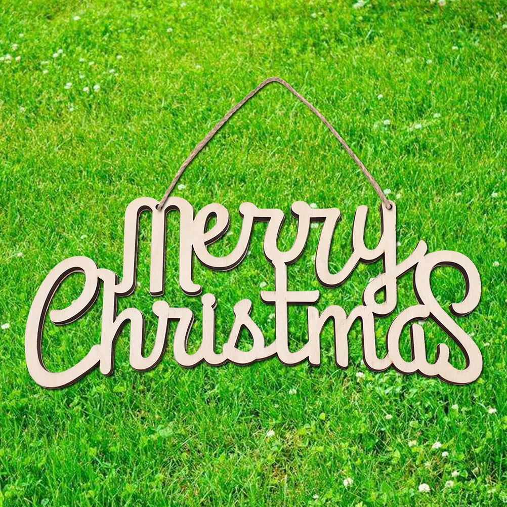 

1pcs Letter Hanging Ornaments Wooden Christmas Decor For Holiday Party Home Tree Door Wall Decoration Christmas Hanging