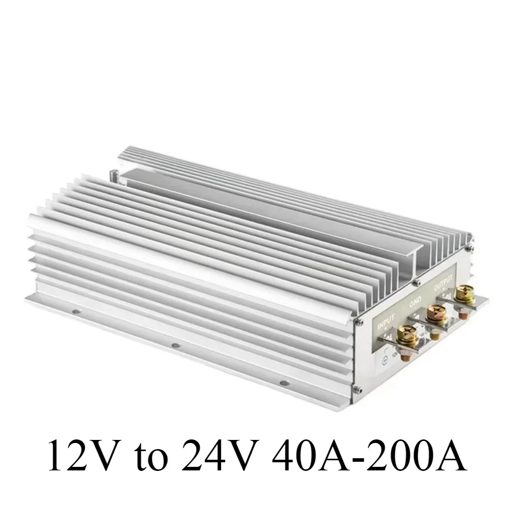 

12V to 24V 40A-200A Step-up DC DC Converter 12 Volt to 24 Volt Boost Voltage Regulator Transformer for Cars Buses Boats