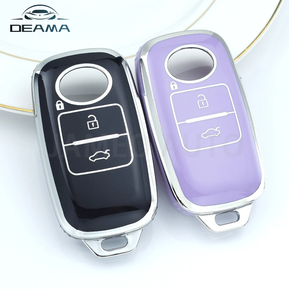 Funda de llave de coche para Toyota Yaris Ativ Raize Veloz Avanza Rush Perodua Daihatsu Malasia Auto Smart Remote, 3 botones, carcasa Fob