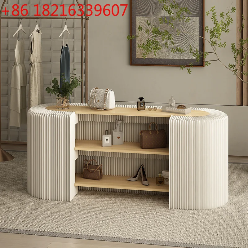 YAO Design Decor Front Desk Reception Counter Checkout U Shape Oval Reception Desks White Modern Mostrador De Tienda Furniture