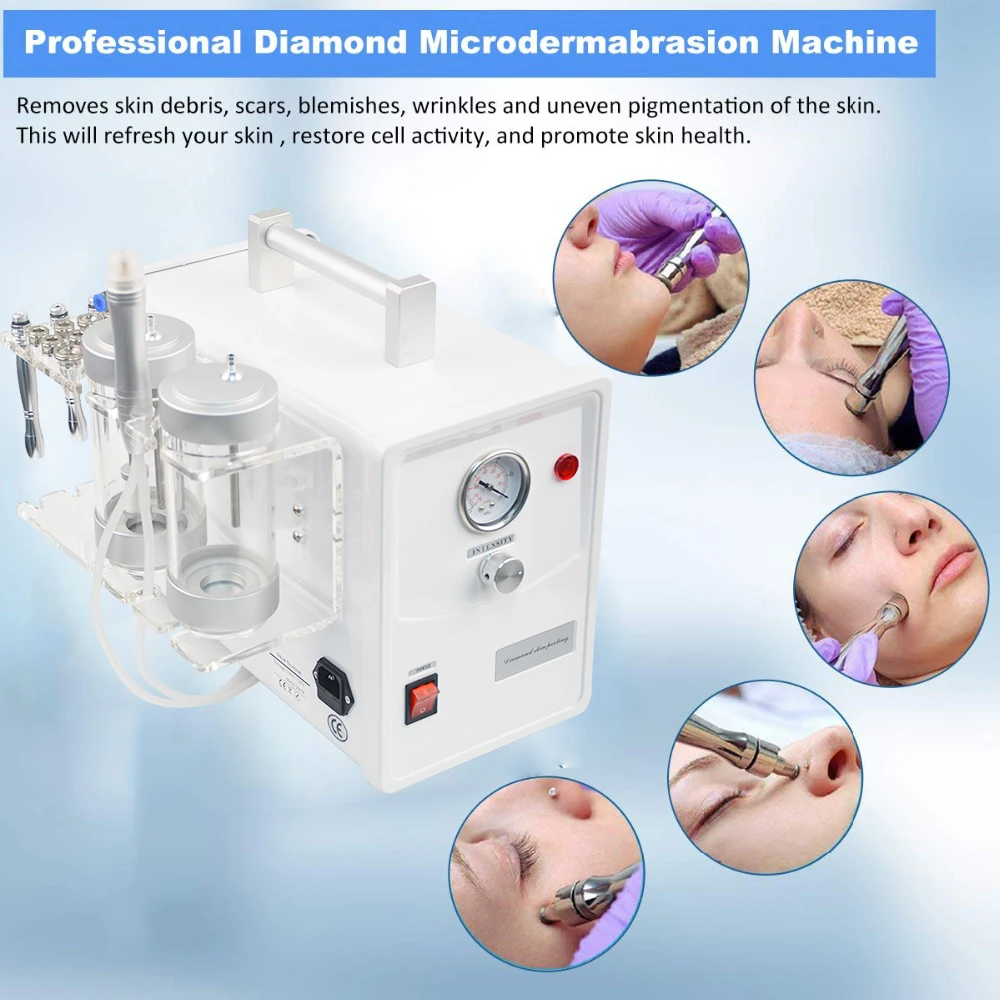

2 in 1 Professional glow facial diamond crystal vacuum powder microdermabrasion machine dermabrasion peel micro pen device home