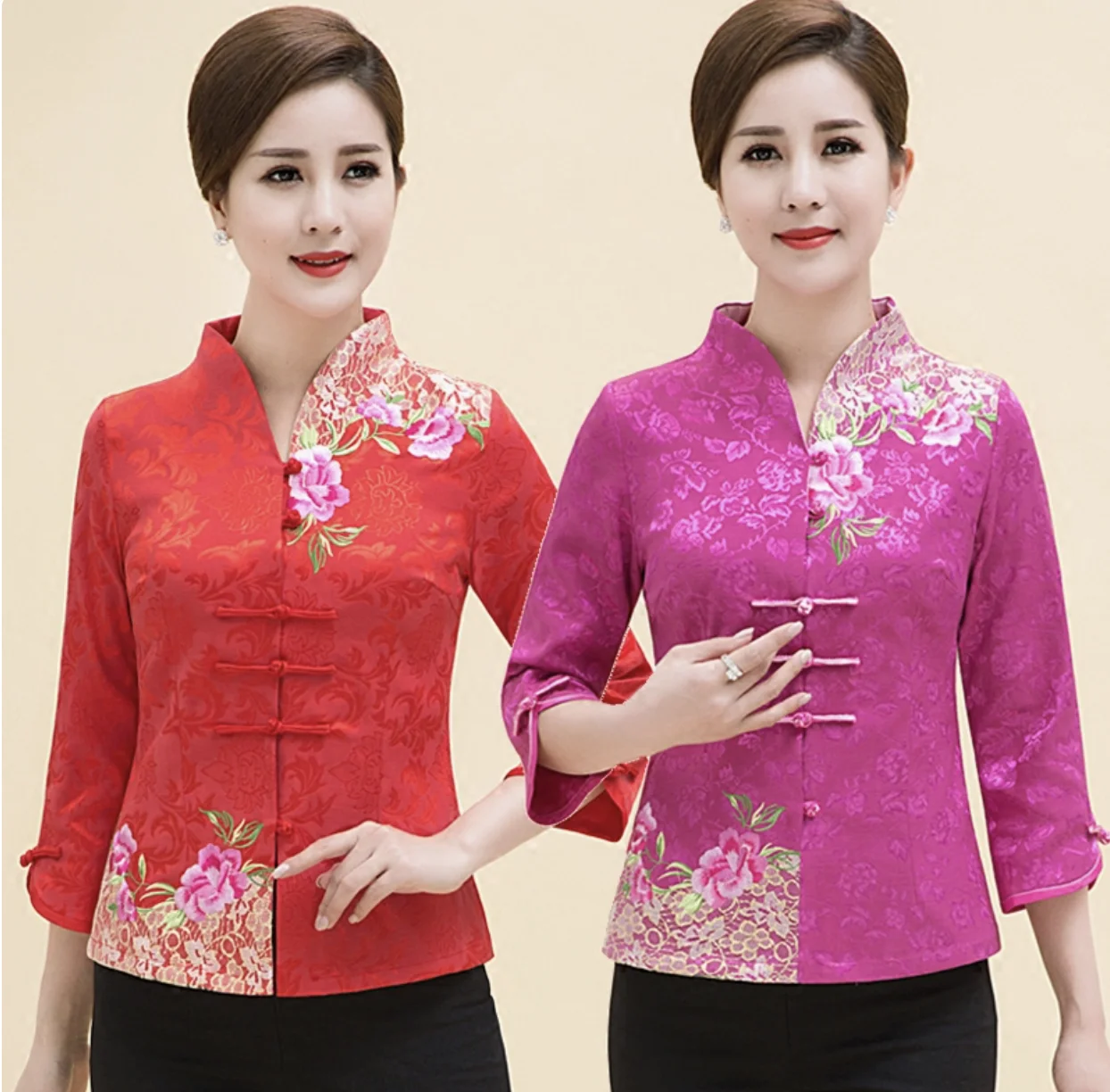 

Китайская традиция, женская одежда Тан, новогодняя вышивка Hanfu Qipao Top