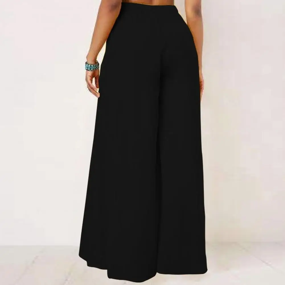 Dames Wijde Pijpen Broek Elegante Veterstrik Losse Oversized Broek Hoge Taille Nep Rok Broek Dames Wijde Pijpen Lange Culottes