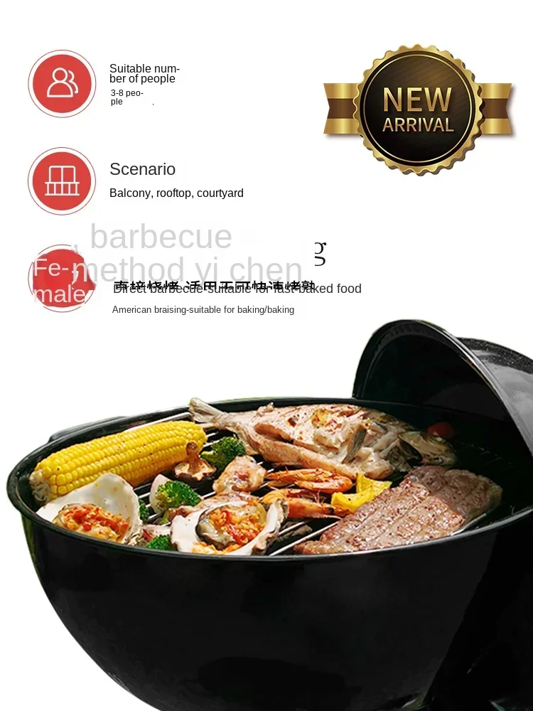 

LYY Charcoal Oven Household Charcoal Grill round Barbecue Charcoal Grill Stove