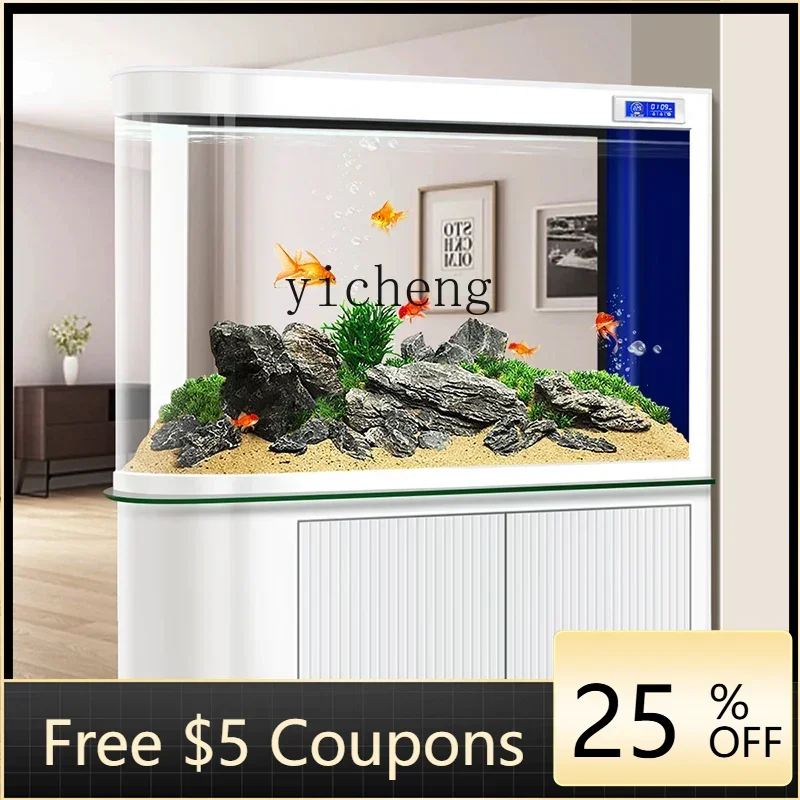 

Y1 bottom filter bullet screen partition fish tank ecological water-free goldfish tank