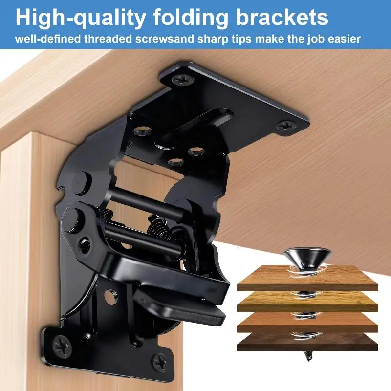 Folding Leg Hinges 90 180 Degree Adjustable 1/4Pcs Pack Metal Hardware for Table Chair Home Furniture Repair Use