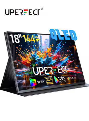 UPERFECT 2K 144Hz Portable Gaming Monitor 18" 2560x1600 QHD 100% DCI-P3 FreeSync HDR Laptop for Game Console Steam Deck PC Phone