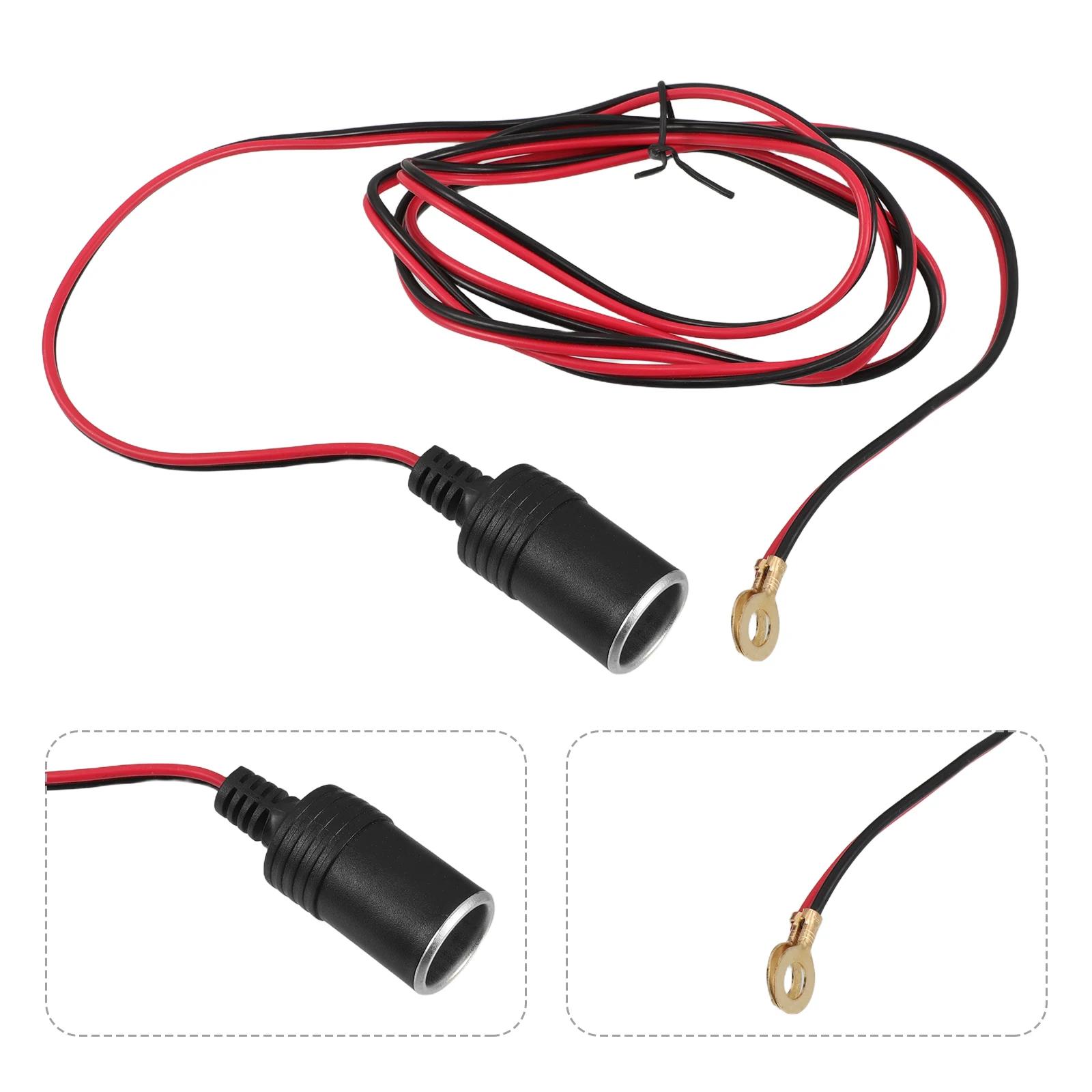 

Sturdy Abs Automotive Adapter Car Converter Cable Female Lighter Plug Current Limiting Protection Long Extension Cord