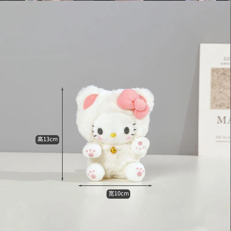 Porte-clés pendentif chat chat à longue queue, sac à dos de poupée, ornement suspendu en peluche, accessoire mignon, cadeau