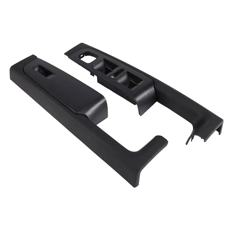 A64P-For Skoda Superb Door Handle Front Left And Right Door Armrest Box Inner Handle Frame, The Lifter Switch Box Black