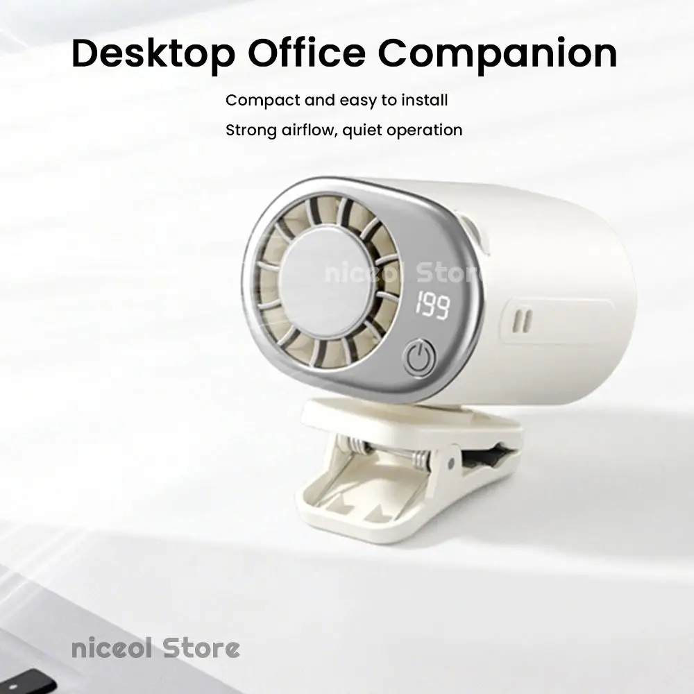 パーソナルファン-usb充電式-ハンズフリー-首掛け扇風機-ledディスプレイ付き-199段階風量調整可能-傘、オフィス、車、ビーチに最適