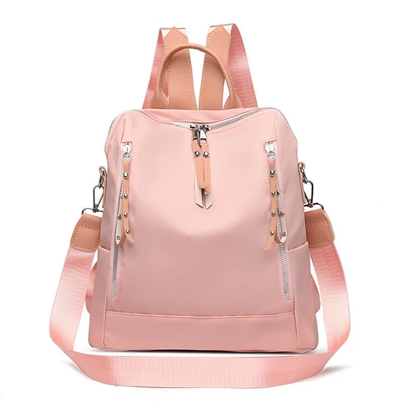 Women Backpacks  Pu Leather Preppy Style Bag Vintage Large Capacity Travel Multifunction Pocket Fashion College Bookbag