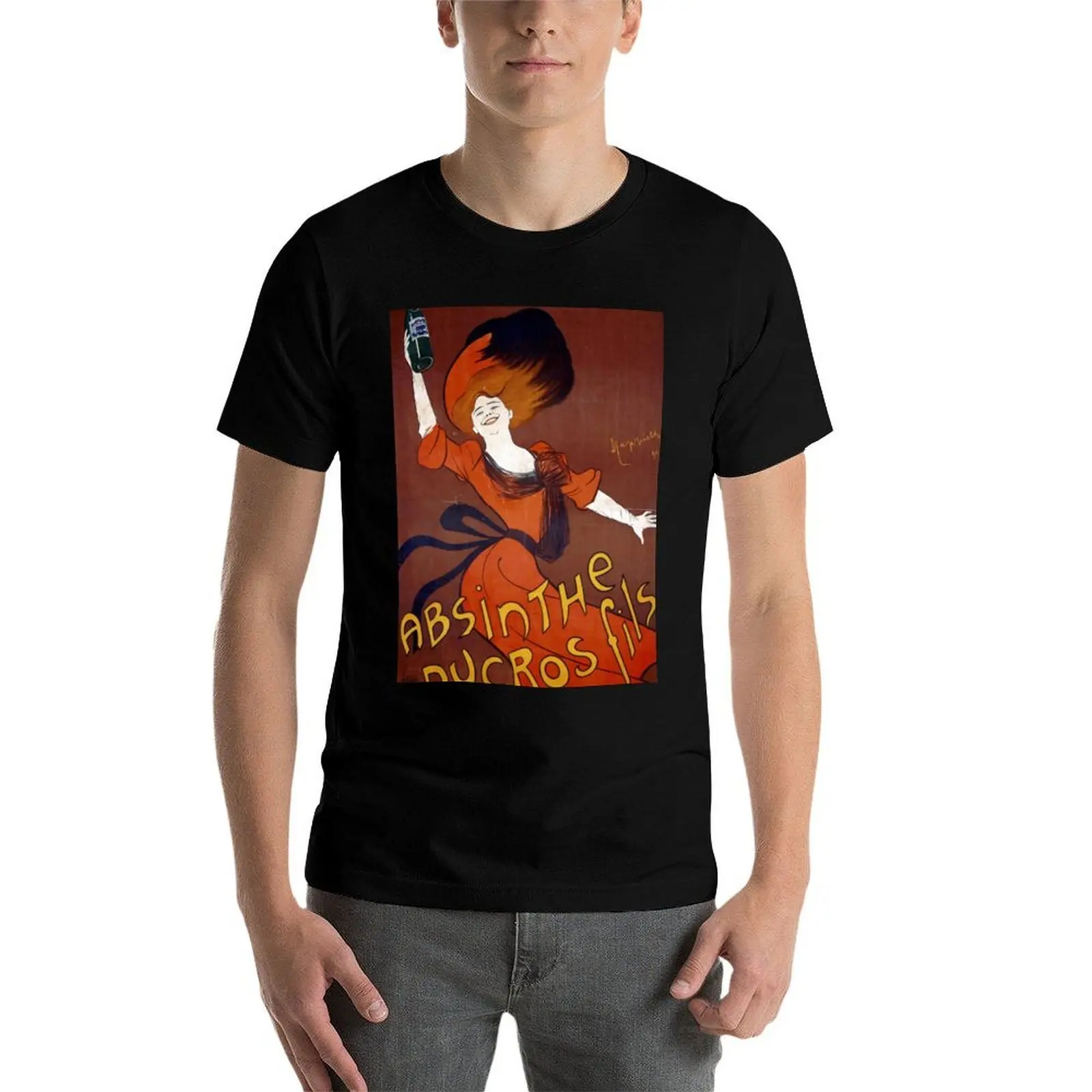 Vintage poster - Absinthe Ducros fils by Kappiello T-Shirt Classic Graphic Short Sleeve Top view 4