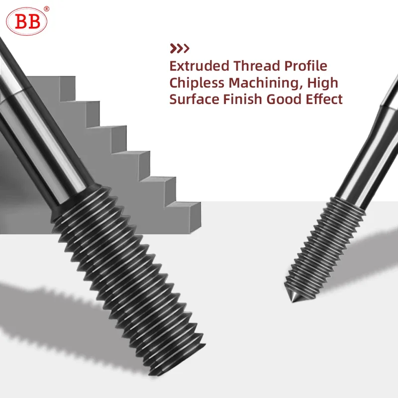 BB آلة الحنفية التبريد الداخلي أداة خيط كربيد CNC للألمنيوم الصلب المعدني المغلفة JIS