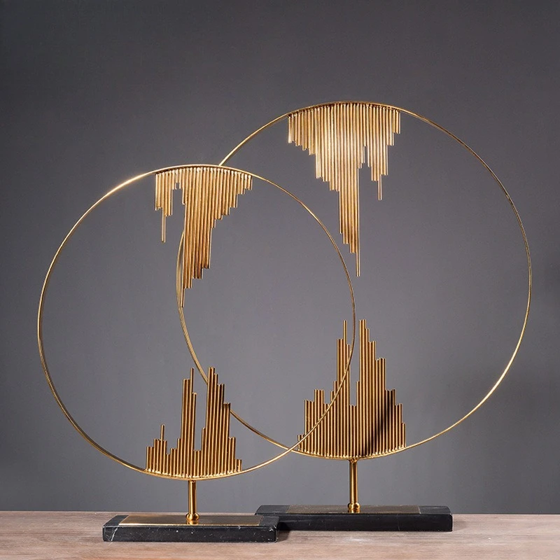 Alloy metal ornaments, advanced sense, home furnishing, desktop feng shui decoration, gifts, crafts