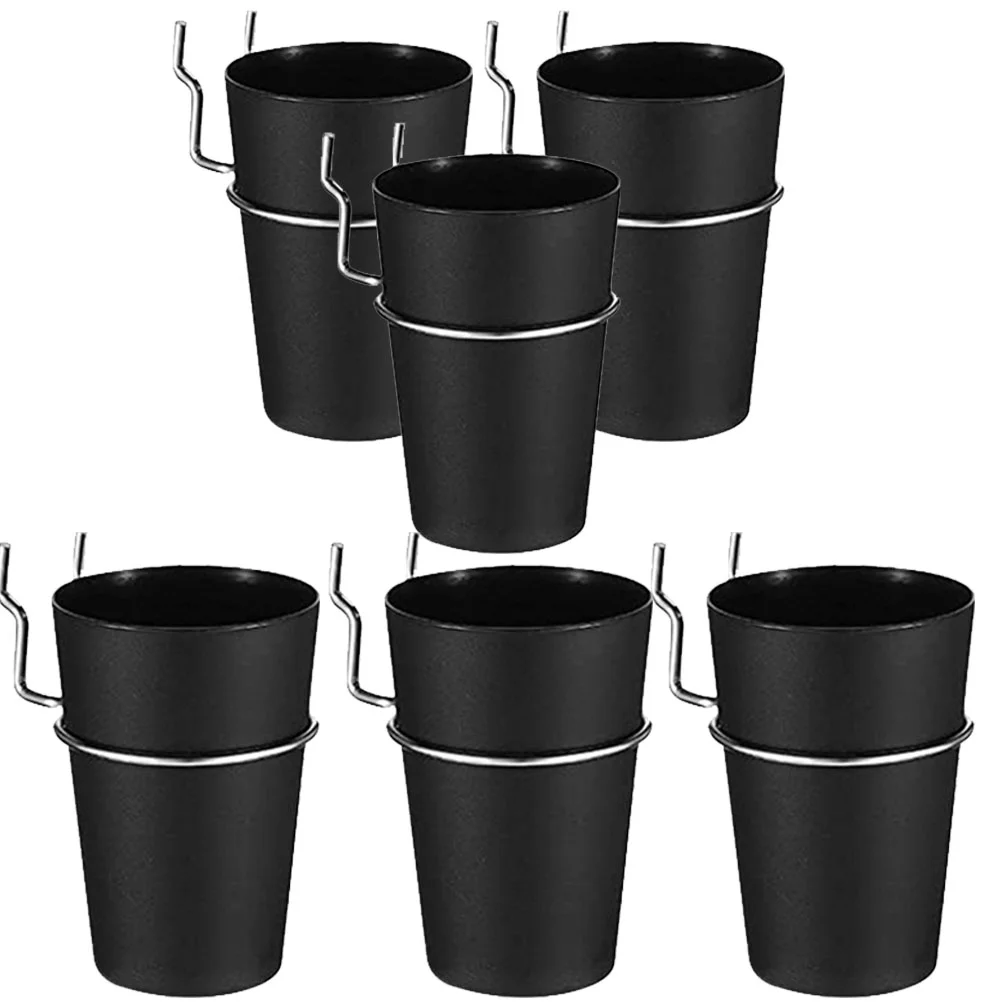 

6 Sets Pegboard Cup Holder Hook Baskets Small Round Parts Storage Tool Organizer Abs Organizers and Cups Accessories