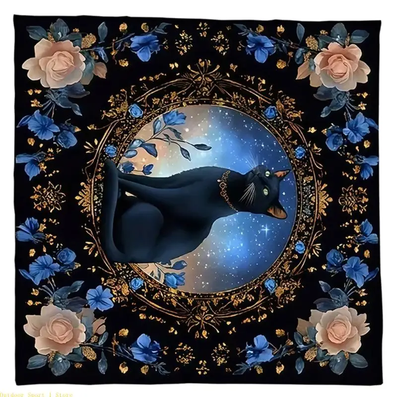 

A0KA кошки цветы карты Таро скатерть карты гадания скатерть гобелен