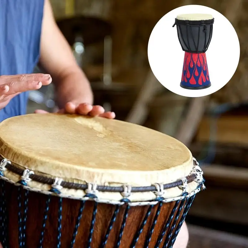 African Drums Carved Bongo Lightweight Hand-Carved Professional Goatskin Kids Bongo For Adults Beginners Kindergarten Music