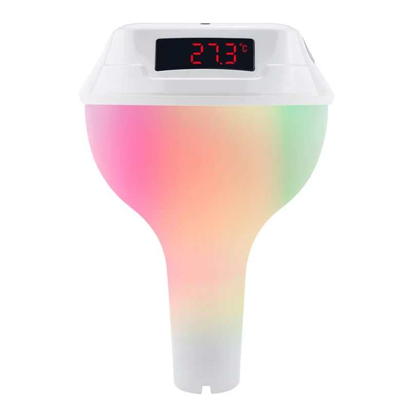 L68A Floating Pool Thermometer Solar Powered Swimming Pool LED Digital Water Thermometer With RGB Lighting