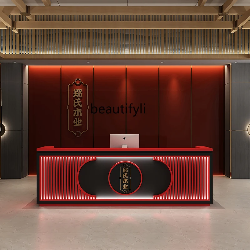 National Trendy Style Chinese Hot Pot Restaurant Bar Restaurant Restaurant Roast Meat Shop Cashier Desk Chinese Style Reception