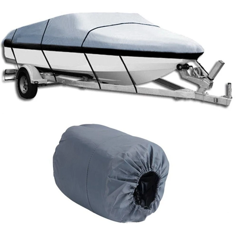 Trailerable Heavy Duty Reflective Boat Cover Waterproof Sunproof UV Protector Speedboat 210D Boat Mooring Cover