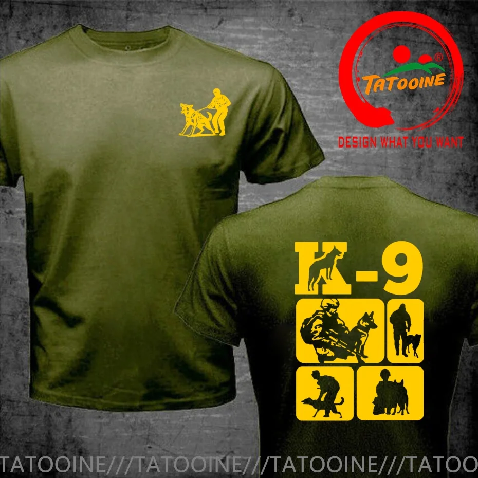 Funny Design TRAINER K9 Team K9 Unit Malinois Dog Training   Shirt Men Fashion Trendy Casual Clothing Stylish Tops Tee Shirt Lei