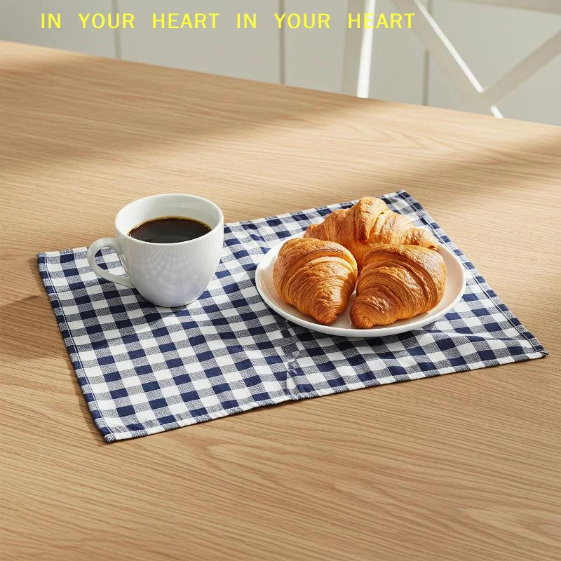【X】Checkered Cloth Napkins Large Washable Reusable Soft Absorbent for Home Dinner Picnic Wedding Event Table Decor