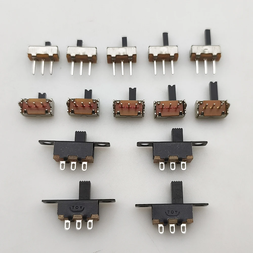 20 peças sk12d07vg/ss12d00/ss12f15 interruptor de alternância 3 pinos 1p2t pcb interruptor deslizante dip liga-desliga alça alta: 2mm/3mm/4mm/5mm/6mm