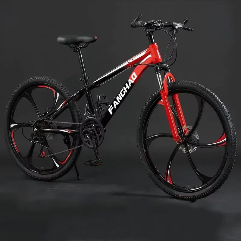 26-Inch Steel Adult Bicycle Male Female Teen Road Racing Sports Car Disc Brakes Variable Speed Off-Road Mountain Bike