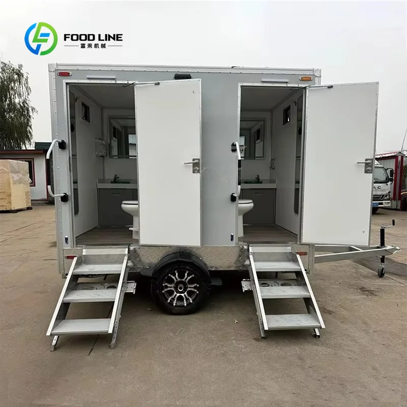 Customized Luxury Portable Bathroom Restroom Trailer Toilet Outdoor Toilets And Shower Room Camping Mobile