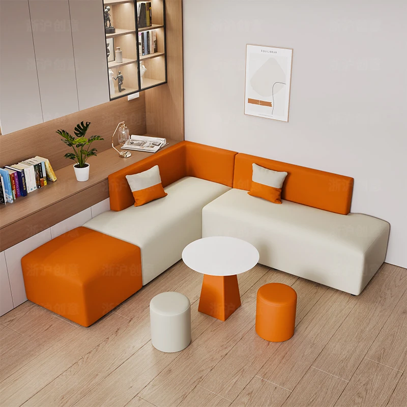 Office creative rest area leisure sofa hall reception guest special