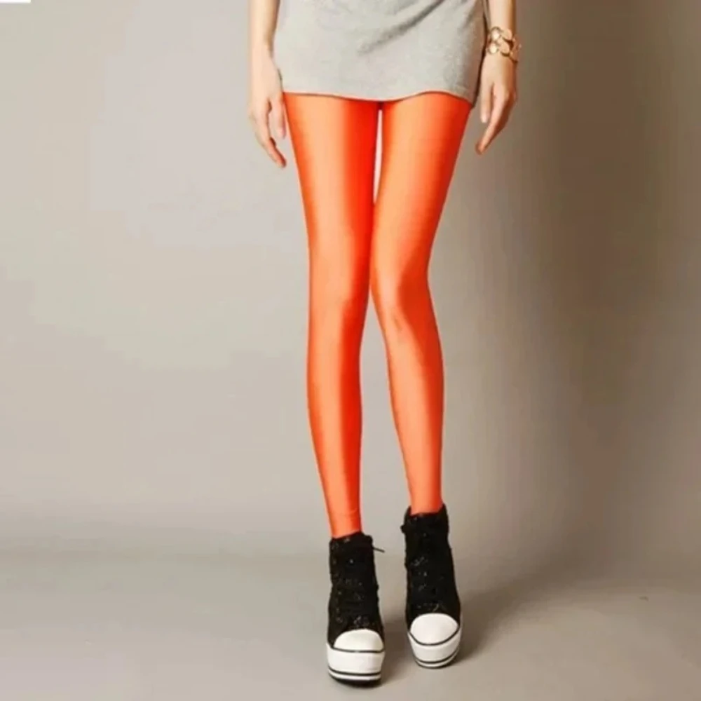 JAEBAEK Leggings de neón de varios colores para mujer Tiempo de aventura para pintura Legging Moda Sexy Leggins elásticos altos para mujer