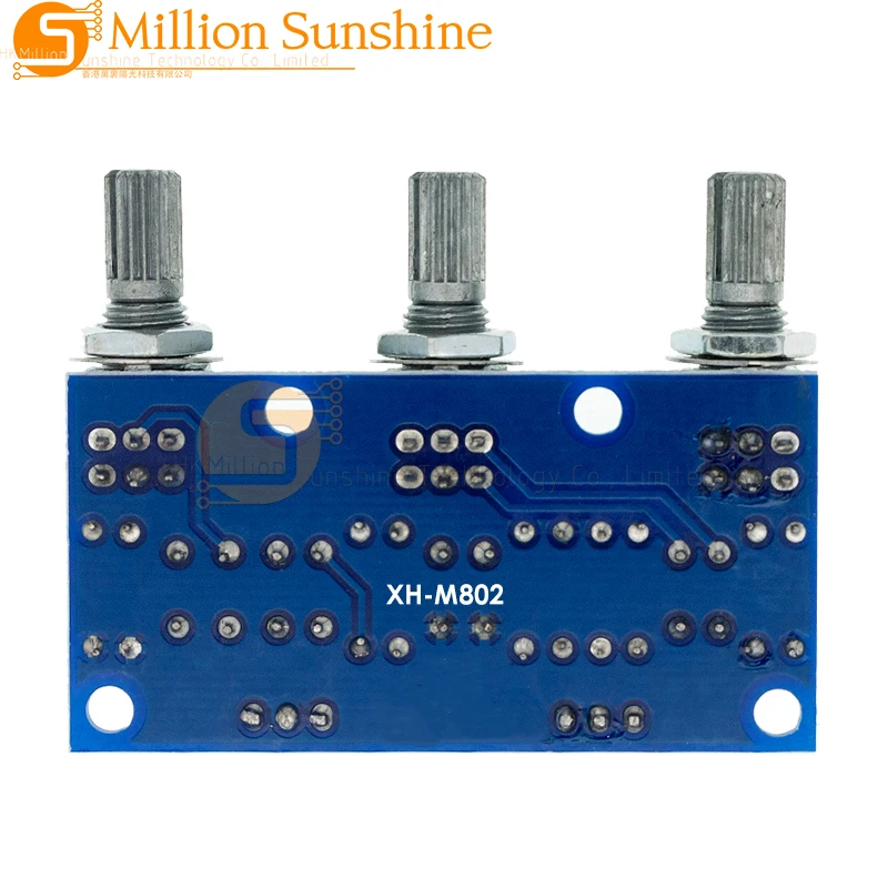 XH-M802 Amplifier Board High and Low Voltage Mixer Tone Board Volume Control Subwoofer PCB Adjustment Amplificador