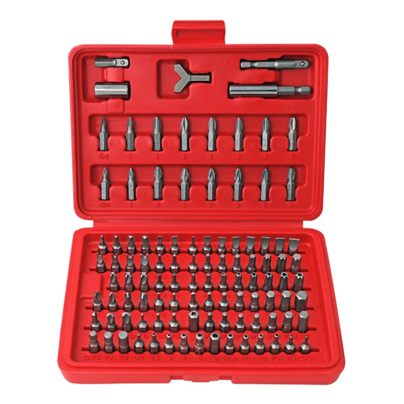 105-Piece Screwdriver Set Plum Hexagon Screwdriver Screwdriver Screwdriver Socket Toolbox Durable Easy Install