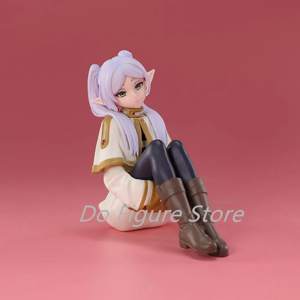 Frieren: Beyond Journey's End Frieren Anime Figure Sit Posture Action Figurine PVC Statue Collection Model Desk Decor Toy Gift