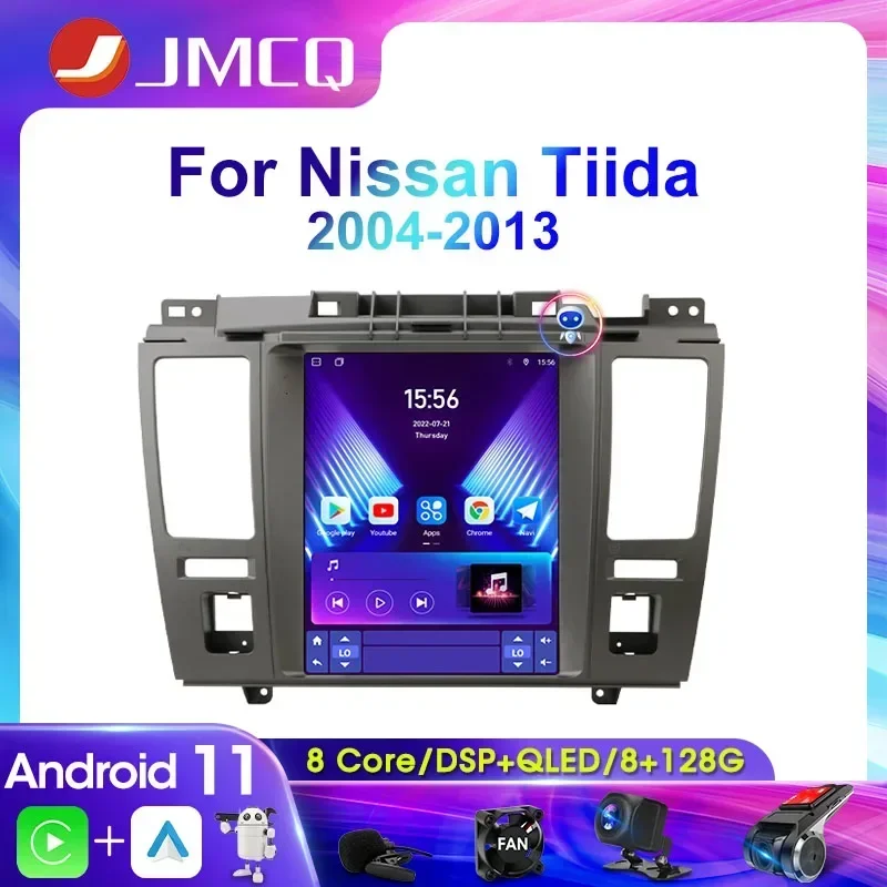 

JMCQ 2 Din Car Radio Multimedia Video Player For Nissan Tiida C11 2004-2013 Navigation GPS Wireless Carplay Wifi 4G Android 11