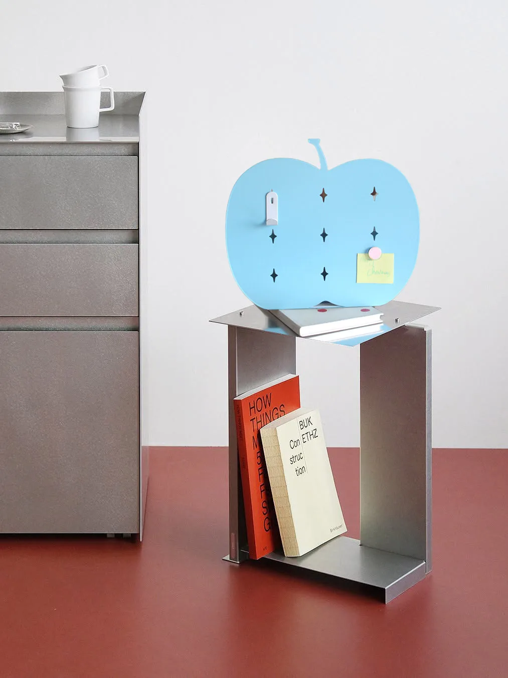 

Original Desktop Hole Board iPad Storage Decoration Laptop Stand Bookend Office Metal Material Desk Organizer