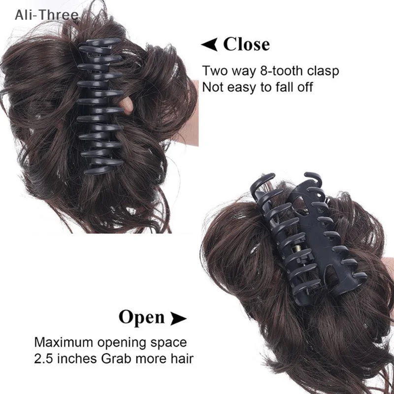 1Pcs Synthetic Hair Bun Chignon Messy Curly Gripping Clip Hairpin Elastic Scrunchy False Hair Pieces For Women Hairpins
