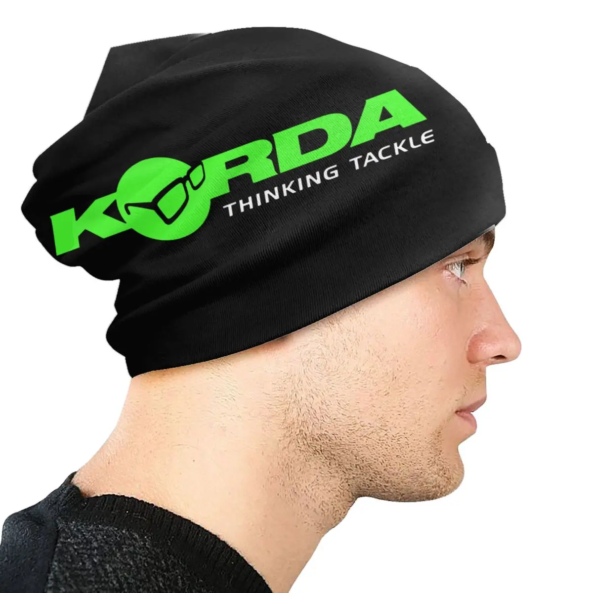 Korda Fishing Logo Beanie Cap Unisex Winter Bonnet Knitted Hats Fashion Outdoor Fish Carp Fisherman Gift Skullies Beanies Hats