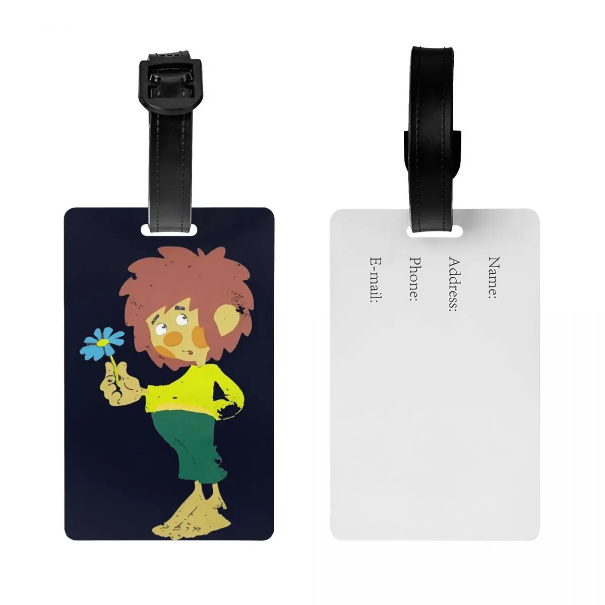 Pumuckl Blume - Figur 1983 علامات الأمتعة ملحقات الحقائب السفر المحمولة الأمتعة الصعود علامة التسمية حامل معرف اسم العنوان #2