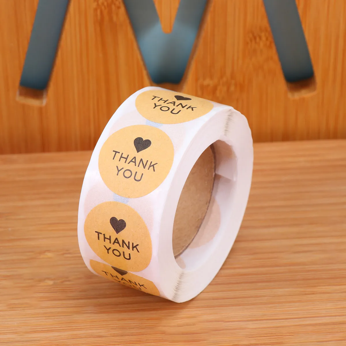 

Самоклеящиеся этикетки из крафт-бумаги с надписью «Спасибо» для конфет, печенья, упаковки для выпечки и подарочной упаковки