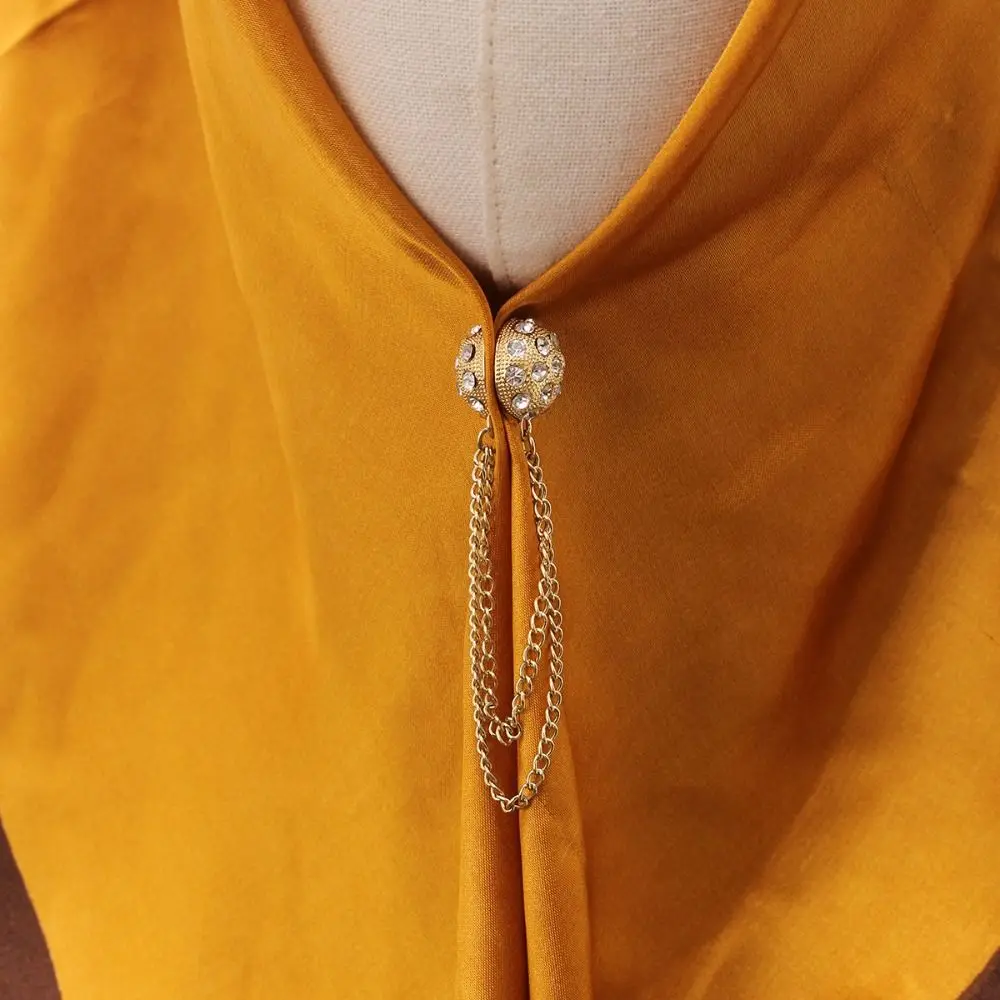 Изысканная брошь-цепочка, пряжка из сплава, крючки для шитья своими руками, булавки для хиджаба, многофункциональные аксессуары для рубашек, сменные шорты, пряжка для ног