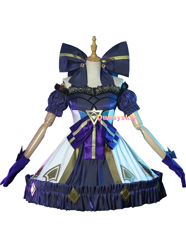 Gwen Gioco Cosplay LOL Costume Gioco Cos LOL Cosplay Nuovo eroe Gwen Abito gotico Costume Lolita e parrucca cosplay Set di giochi di ruolo