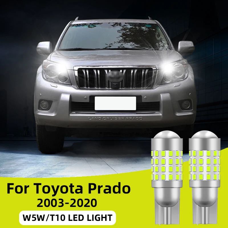 

2PCS T10 Led Bulb for 2003-2020 Toyota Prado W5W 194 168 501 width lights side marker position Car Signal Lamp Auto indicators