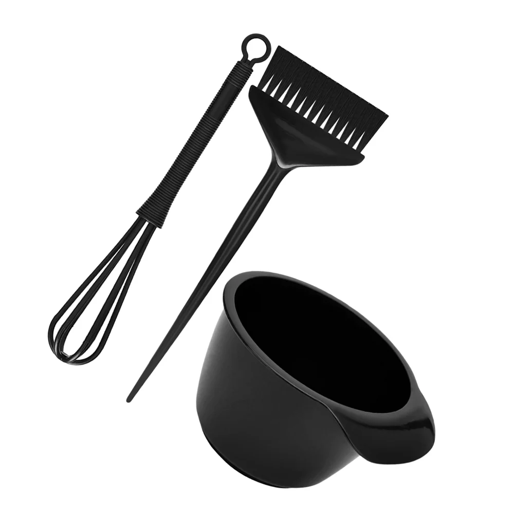 1 Set Hair Coloring Brush Hair Dye Brush Barber Hair Dye Mixing Bowl Stirring Rod hair dyeing brush hair dyeing bowl