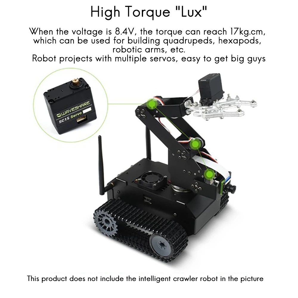 A14M  SC15 Servo 17Kg.cm High Torque Programmable Serial Bus Servo High-Precision Metal Gear 180° Rotation Angle Servo